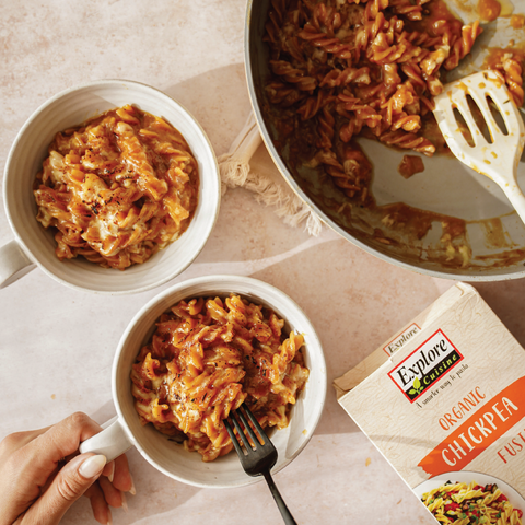 French Onion Chickpea Pasta
