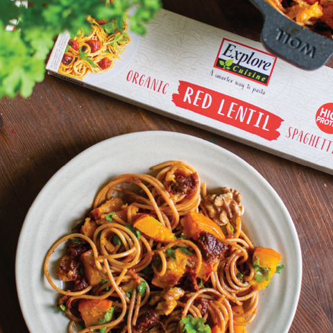 Red Lentil Pumpkin Pasta