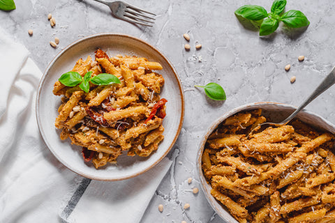 Red Lentil Penne with Sundried Tomato Pesto