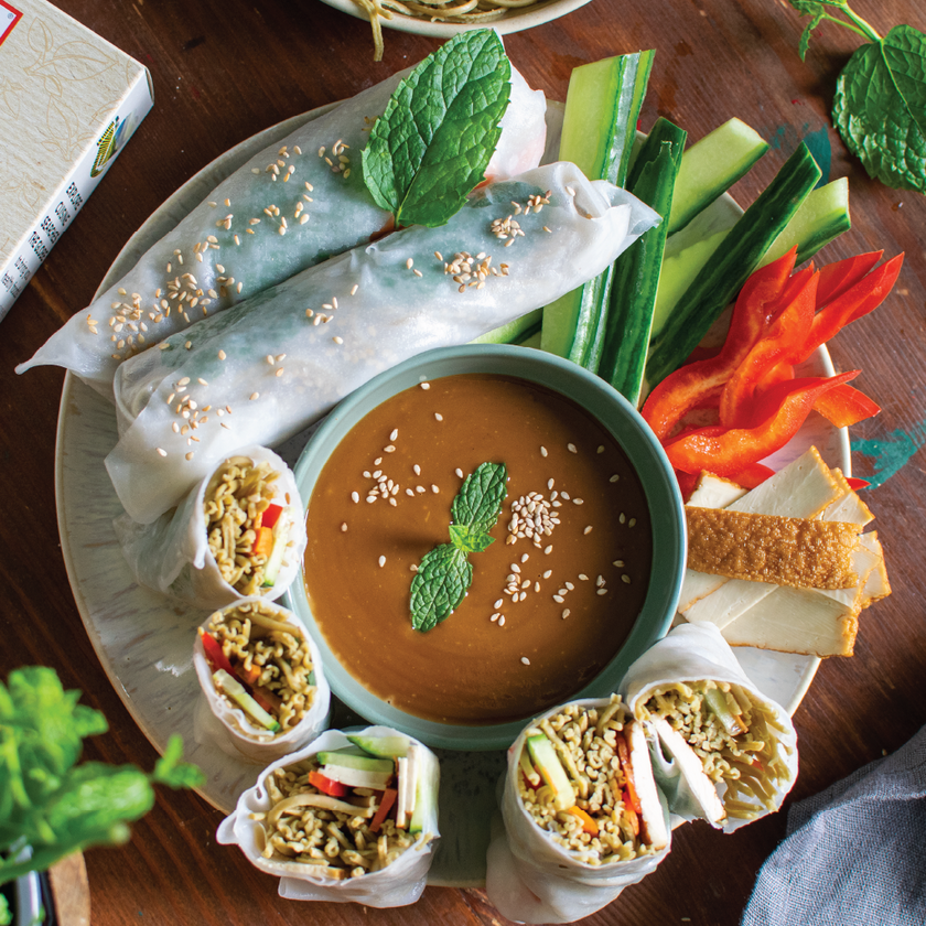 Edamame Spaghetti Summer Rolls ExploreCuisine