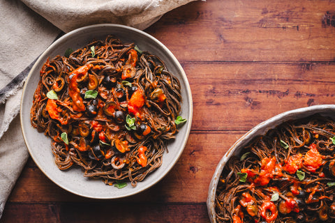 Black Bean Spaghetti Alla Puttanesca