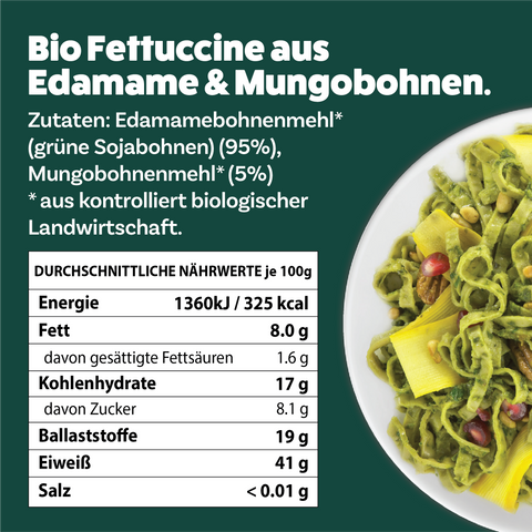 Bio Spaghetti aus Edamame & Mungobohnen