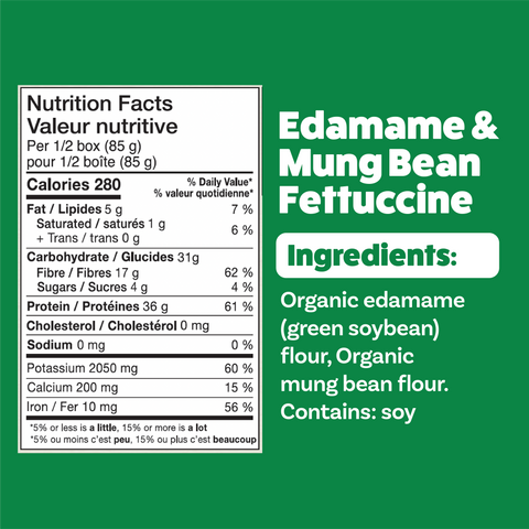 Organic Edamame & Mung Bean Fettucine