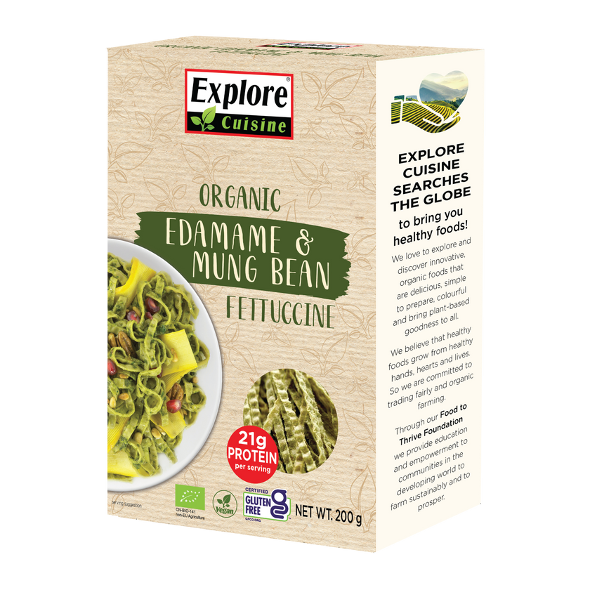 Organic Edamame & Mung Bean Fettuccine ExploreCuisine