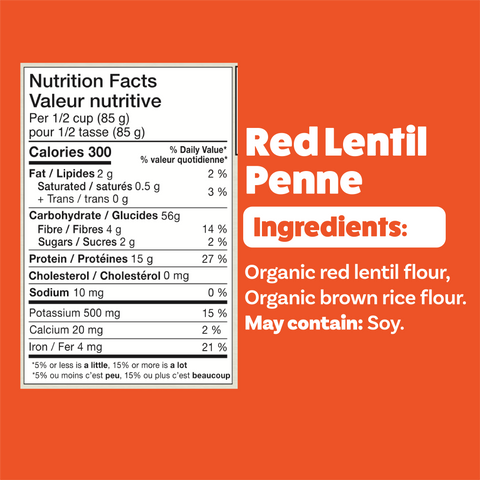 Organic Red Lentil Penne